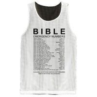 Christian Bible Emergency Numbers Mesh Reversible Basketball Jersey Tank