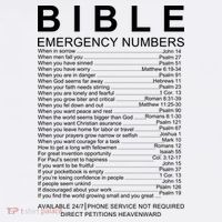Christian Bible Emergency Numbers Baby Bodysuit