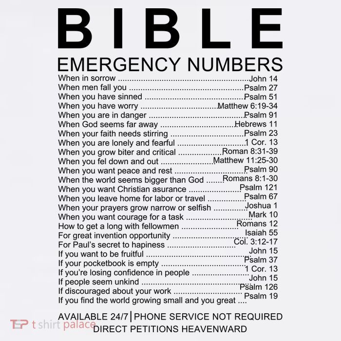 Christian Bible Emergency Numbers Baby Bodysuit