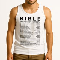 Christian Bible Emergency Numbers Tank Top