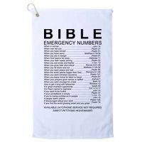 Christian Bible Emergency Numbers Golf Towel