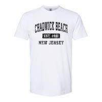 Chadwick Beach Est 1941 New Jersey Nj Vintage Established Sports Softstyle CVC T-Shirt