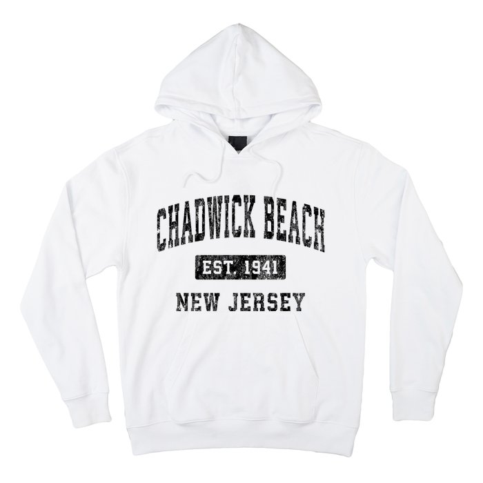 Chadwick Beach Est 1941 New Jersey Nj Vintage Established Sports Hoodie