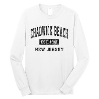 Chadwick Beach Est 1941 New Jersey Nj Vintage Established Sports Long Sleeve Shirt