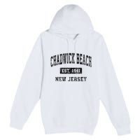 Chadwick Beach Est 1941 New Jersey Nj Vintage Established Sports Premium Pullover Hoodie