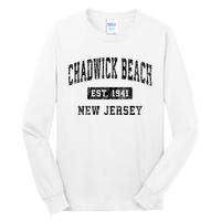 Chadwick Beach Est 1941 New Jersey Nj Vintage Established Sports Tall Long Sleeve T-Shirt