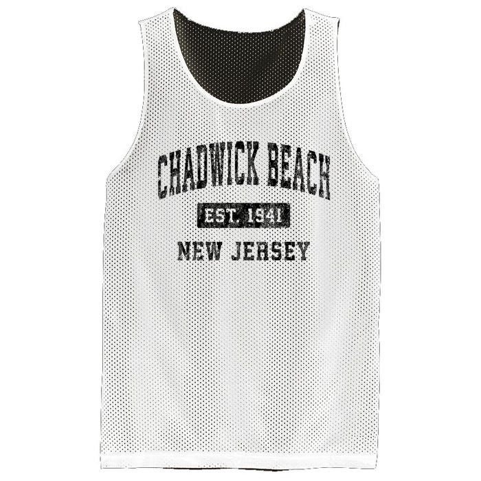 Chadwick Beach Est 1941 New Jersey Nj Vintage Established Sports Mesh Reversible Basketball Jersey Tank