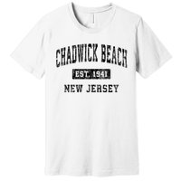 Chadwick Beach Est 1941 New Jersey Nj Vintage Established Sports Premium T-Shirt