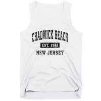 Chadwick Beach Est 1941 New Jersey Nj Vintage Established Sports Tank Top