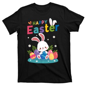 Cute Bunny Eggs Easter Camping Happy Easter Day 2024 T-Shirt