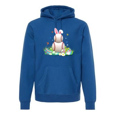 Cute Baseball Easter Egg Bunny Cute Gift Gift Premium Hoodie