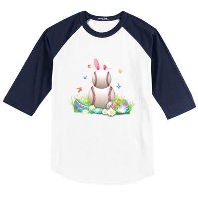 Cute Baseball Easter Egg Bunny Cute Gift Gift Baseball Sleeve Shirt