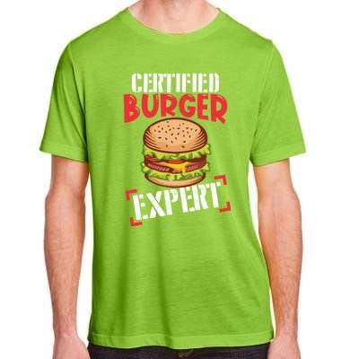 Certified Burger Expert Bbq Meat Eater Grilling Gift Cute Gift Adult ChromaSoft Performance T-Shirt