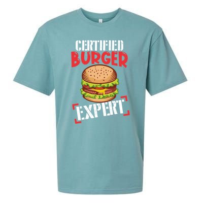 Certified Burger Expert Bbq Meat Eater Grilling Gift Cute Gift Sueded Cloud Jersey T-Shirt