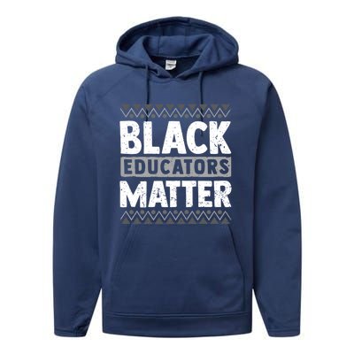 Cool Black Educators Matter Design Black Lover Funny Gift Performance Fleece Hoodie