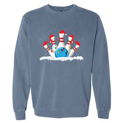 Christmas Bowling Expert Xmas Lights Bowling Game Lover Meaningful Gift Garment-Dyed Sweatshirt