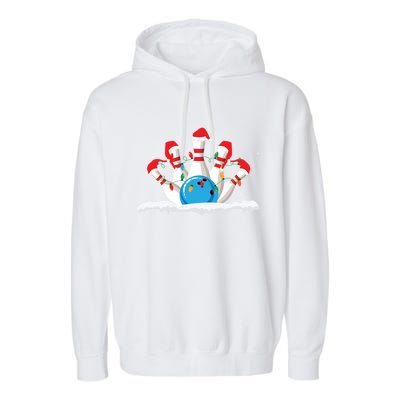 Christmas Bowling Expert Xmas Lights Bowling Game Lover Meaningful Gift Garment-Dyed Fleece Hoodie