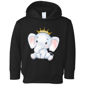 Cute baby elephant crown tiara Toddler Hoodie