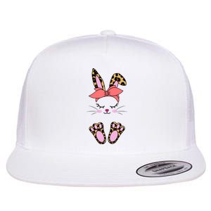 Cute Bunny Easter Holiday Flat Bill Trucker Hat