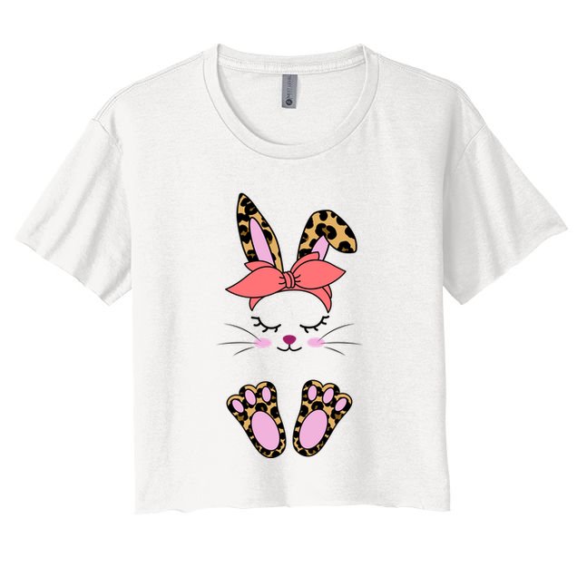 Cute Bunny Easter Holiday Crop Top