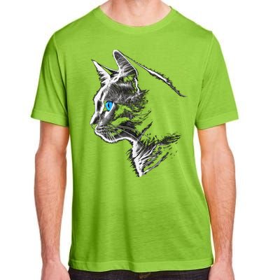 Cat Blue Eyes Pet Animal Art Cat Adult ChromaSoft Performance T-Shirt