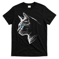 Cat Blue Eyes Pet Animal Art Cat T-Shirt