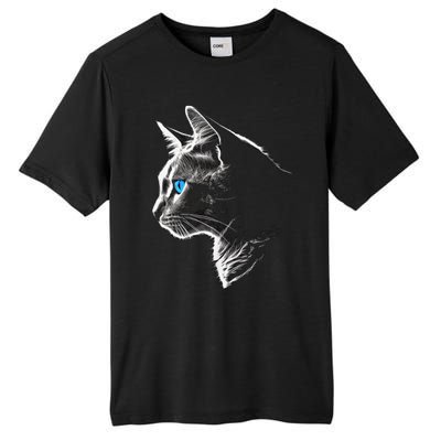 Cat Blue Eyes Pet Animal Art Cat Tall Fusion ChromaSoft Performance T-Shirt