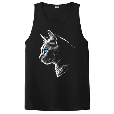 Cat Blue Eyes Pet Animal Art Cat PosiCharge Competitor Tank