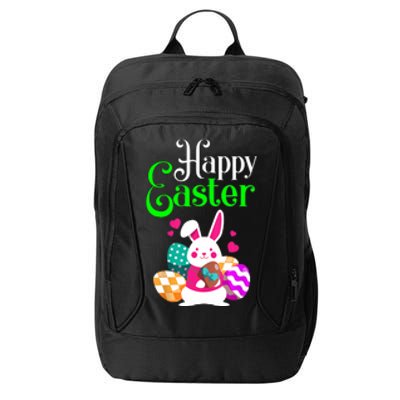 Cute Bunny Eggs Happy Easter City Backpack