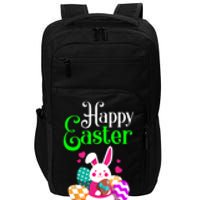 Cute Bunny Eggs Happy Easter Impact Tech Backpack