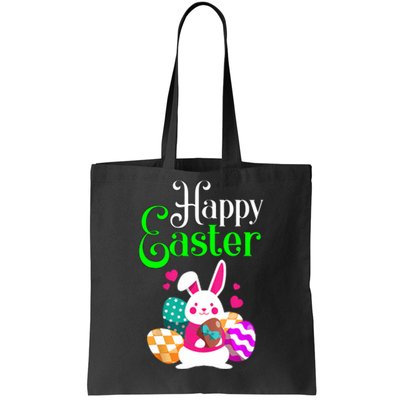 Cute Bunny Eggs Happy Easter Tote Bag