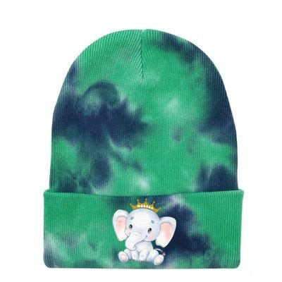 Cute baby elephant crown tiara Tie Dye 12in Knit Beanie