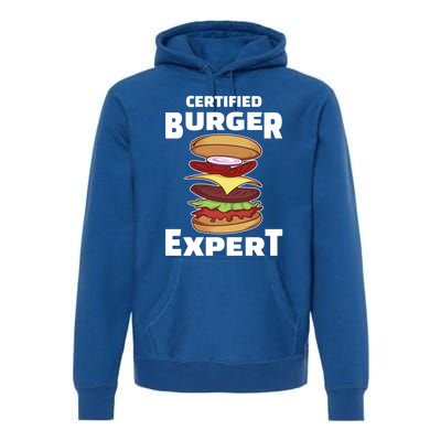 Certified Burger Expert Meat Eater Barbecue Cute Gift Premium Hoodie