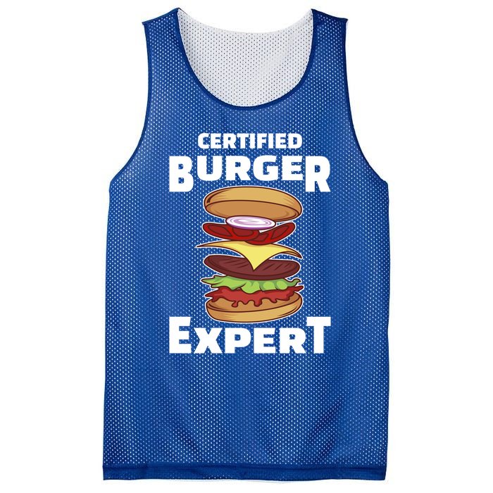 Certified Burger Expert Meat Eater Barbecue Cute Gift Mesh Reversible Basketball Jersey Tank