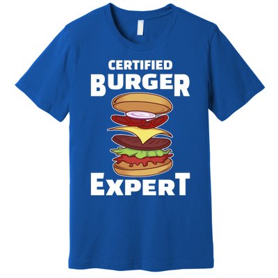 Certified Burger Expert Meat Eater Barbecue Cute Gift Premium T-Shirt