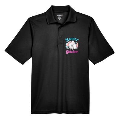 Cute Baby Elephant Keeper Of Gender Baby Reveal Party Idea Men's Origin Performance Pique Polo