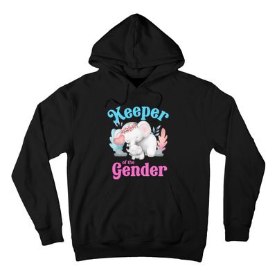 Cute Baby Elephant Keeper Of Gender Baby Reveal Party Idea Hoodie