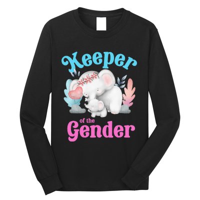 Cute Baby Elephant Keeper Of Gender Baby Reveal Party Idea Long Sleeve Shirt