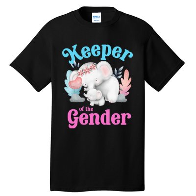 Cute Baby Elephant Keeper Of Gender Baby Reveal Party Idea Tall T-Shirt