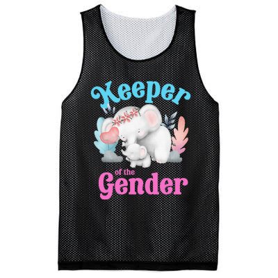 Cute Baby Elephant Keeper Of Gender Baby Reveal Party Idea Mesh Reversible Basketball Jersey Tank