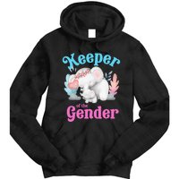 Cute Baby Elephant Keeper Of Gender Baby Reveal Party Idea Tie Dye Hoodie