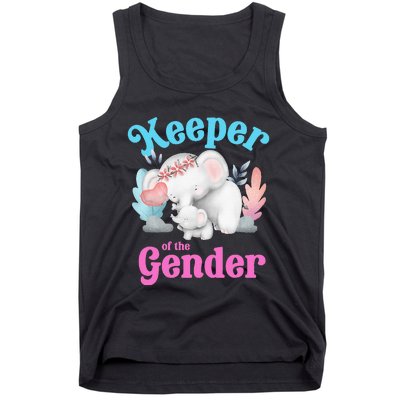 Cute Baby Elephant Keeper Of Gender Baby Reveal Party Idea Tank Top