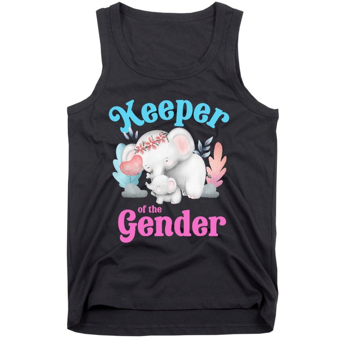 Cute Baby Elephant Keeper Of Gender Baby Reveal Party Idea Tank Top