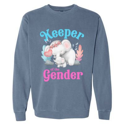 Cute Baby Elephant Keeper Of Gender Baby Reveal Party Idea Garment-Dyed Sweatshirt