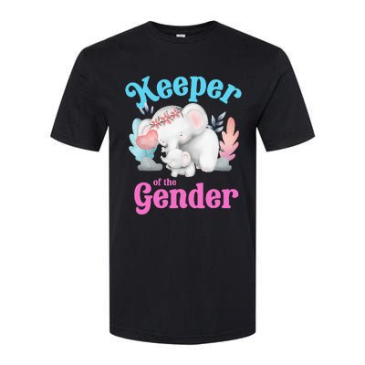 Cute Baby Elephant Keeper Of Gender Baby Reveal Party Idea Softstyle CVC T-Shirt