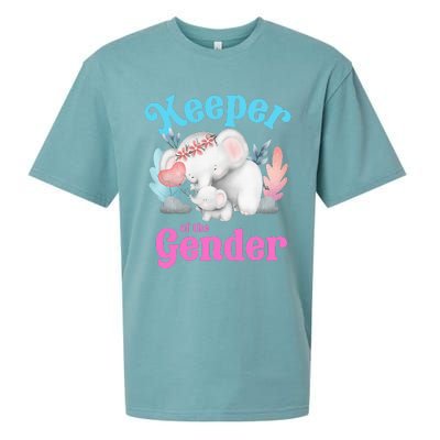 Cute Baby Elephant Keeper Of Gender Baby Reveal Party Idea Sueded Cloud Jersey T-Shirt