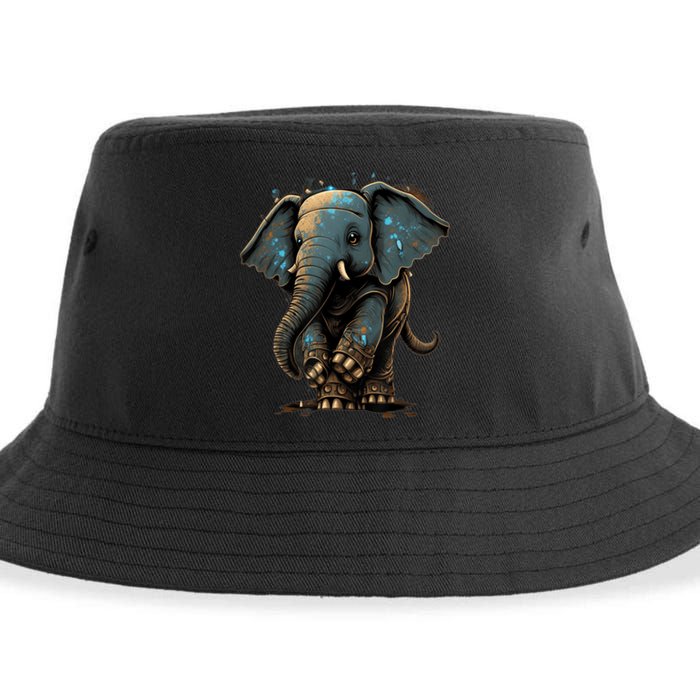 Cute Baby Elephant For People Lovers Elephant Sustainable Bucket Hat