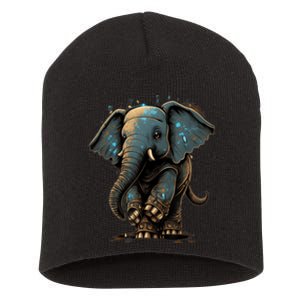 Cute Baby Elephant For People Lovers Elephant Short Acrylic Beanie