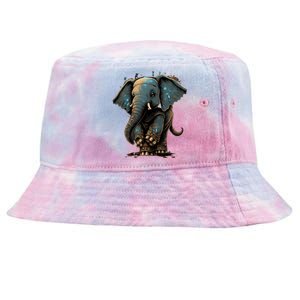 Cute Baby Elephant For People Lovers Elephant Tie-Dyed Bucket Hat