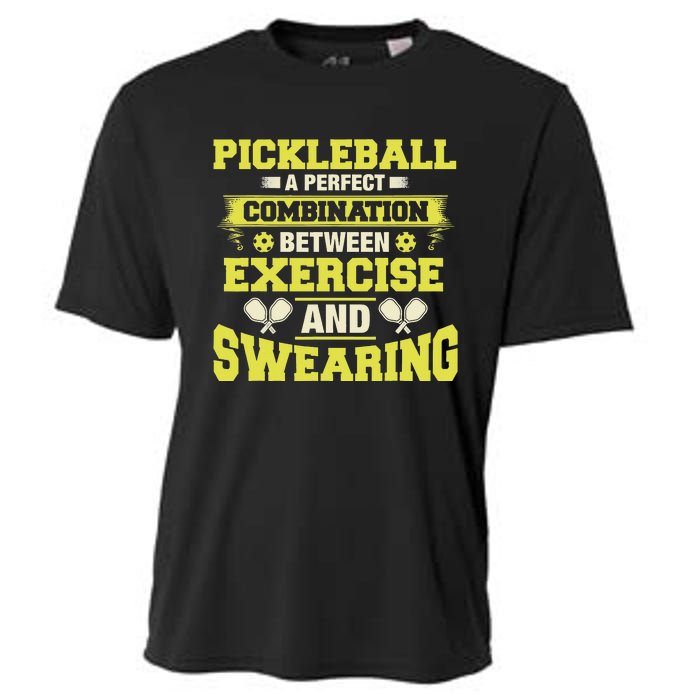 Combination Between Exercise & Swearing Pickleball Cooling Performance Crew T-Shirt